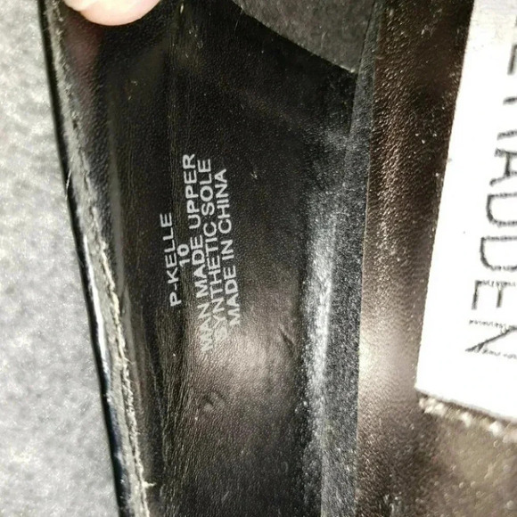 Steve Madden P-Kelly Black Glitter Peep‎ Toe heels NWOT - Picture 8 of 8